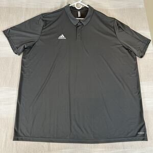 Adidas Men's Polo Golf Shirt Sz 4XLT Gray Performance Collared Logo 4X Tall